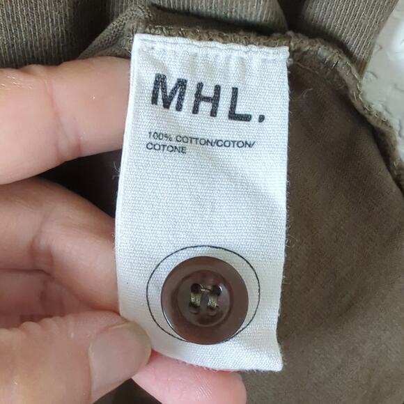 Margaret Howell Womens Tank Dress Sleeveless Cotton Olive Green Capsule Small - Picture 5 of 8